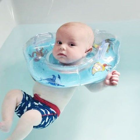 BabyFloat Zwemring Zwemband voor om de nek Blauw